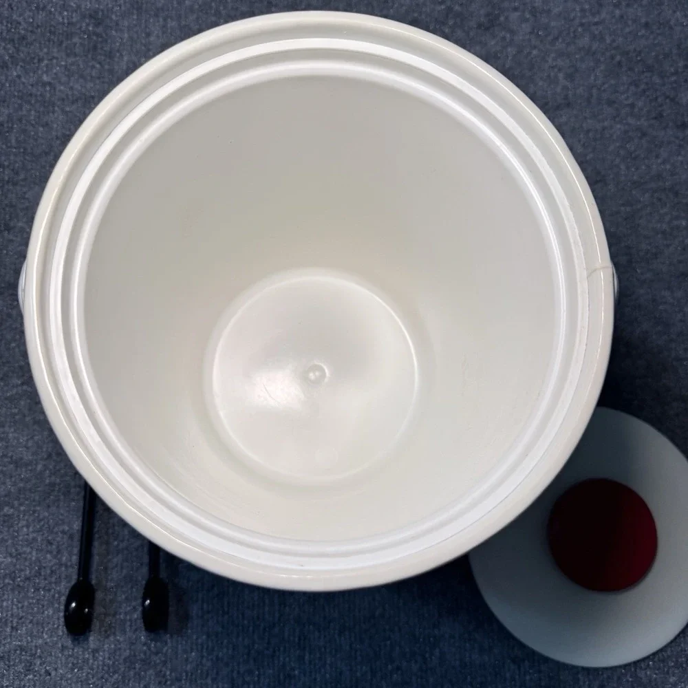 VTG Georges Briard MCM Anemone‎ Ice Bucket Set Scaroni Italy Tongs Polka Poppy